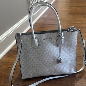 Michael Kors Light Gray Satchel Bag